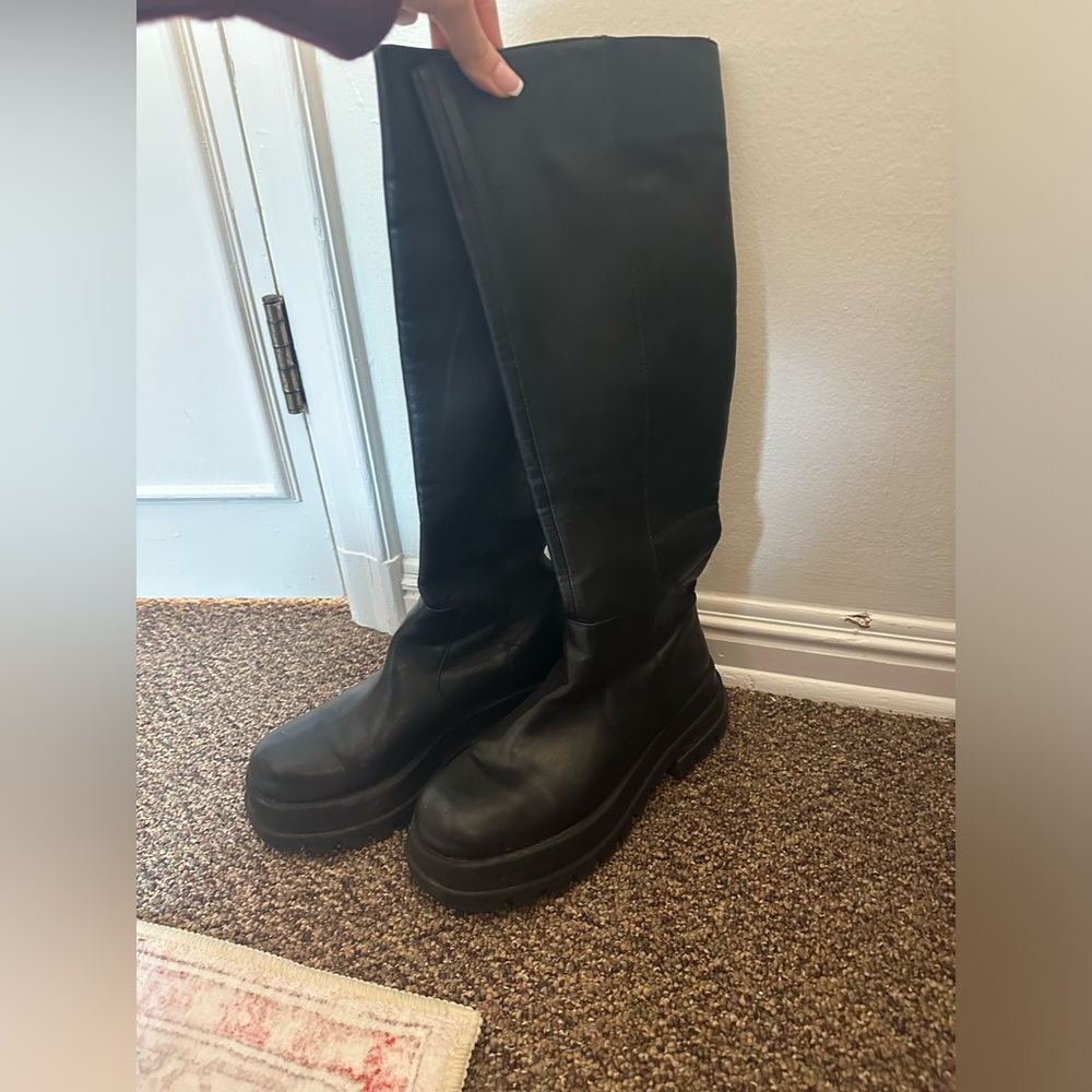 Zara High Leather Boots